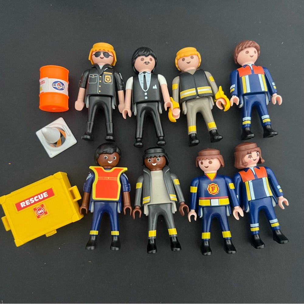 Playmobil first responders figures lot police firefighters